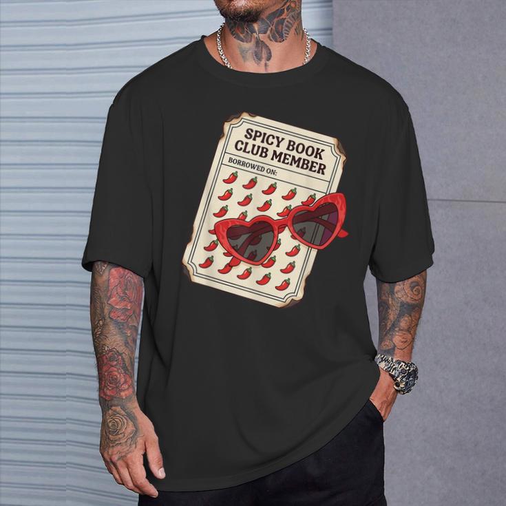 Spicy Book Club Member Romance Fantasy Reader Bookish T-Shirt Gifts for Him