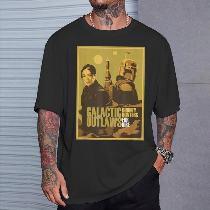 Star Wars The Book Of Boba Fett Fennec Outlaws Poster T-Shirt Gifts for Him Star Wars The Book Of Boba Fett Fennec Outlaws Poster T-Shirt Gifts for Him