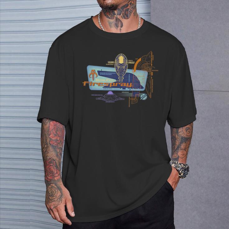 Star Wars The Book Of Boba Fett Firespray Schematic T-Shirt Gifts for Him Star Wars The Book Of Boba Fett Firespray Schematic T-Shirt Gifts for Him