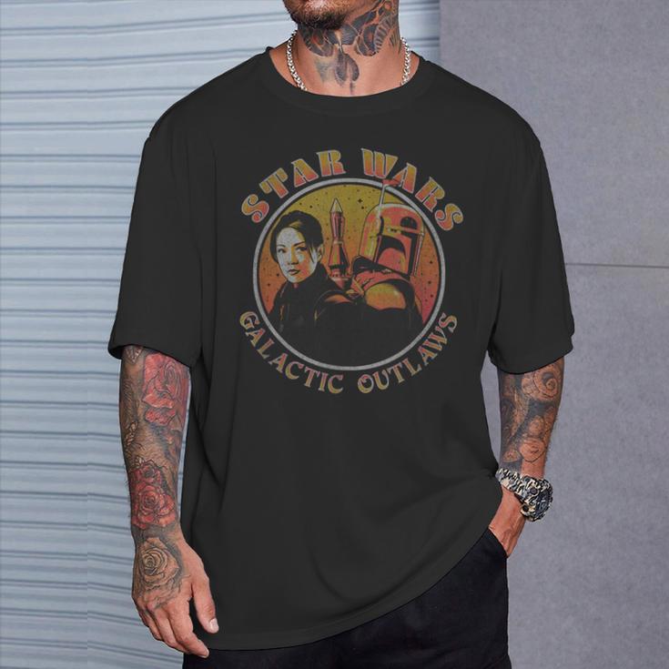 Star Wars The Book Of Boba Fett Galactic Outlaws Vintage T-Shirt Gifts for Him