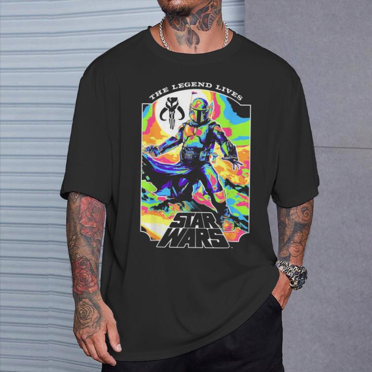 Star Wars The Book Of Boba Fett The Legend Lives Retro V-2 T-Shirt Gifts for Him Star Wars The Book Of Boba Fett The Legend Lives Retro V-2 T-Shirt Gifts for Him