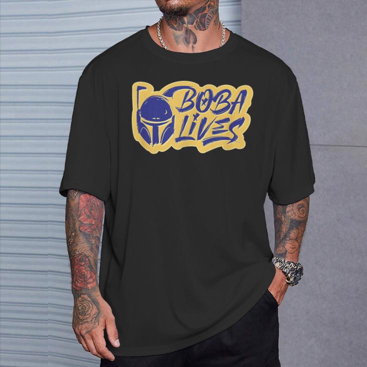 Star Wars The Book Of Boba Fett Boba Lives Logo T-Shirt Gifts for Him