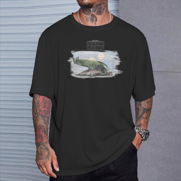 Star Wars The Book Of Boba Fett Slave 1 Portrait T-Shirt Gifts for Him