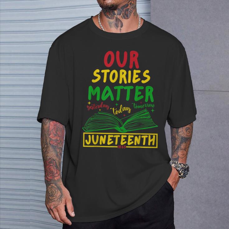 Our Stories Matter Juneteenth 1865 History Women's Reading T-Shirt Gifts for Him