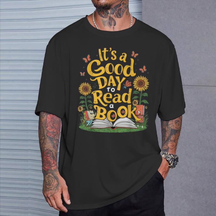 Student It's A Good Day To Read a Book Back To School T-Shirt Gifts for Him