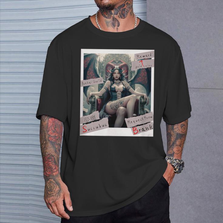 Succubus 2 Yumema Kanji Guild Request Book Another World Fictional Women's T-Shirt Gifts for Him Succubus 2 Yumema Kanji Guild Request Book Another World Fictional Women's T-Shirt Gifts for Him
