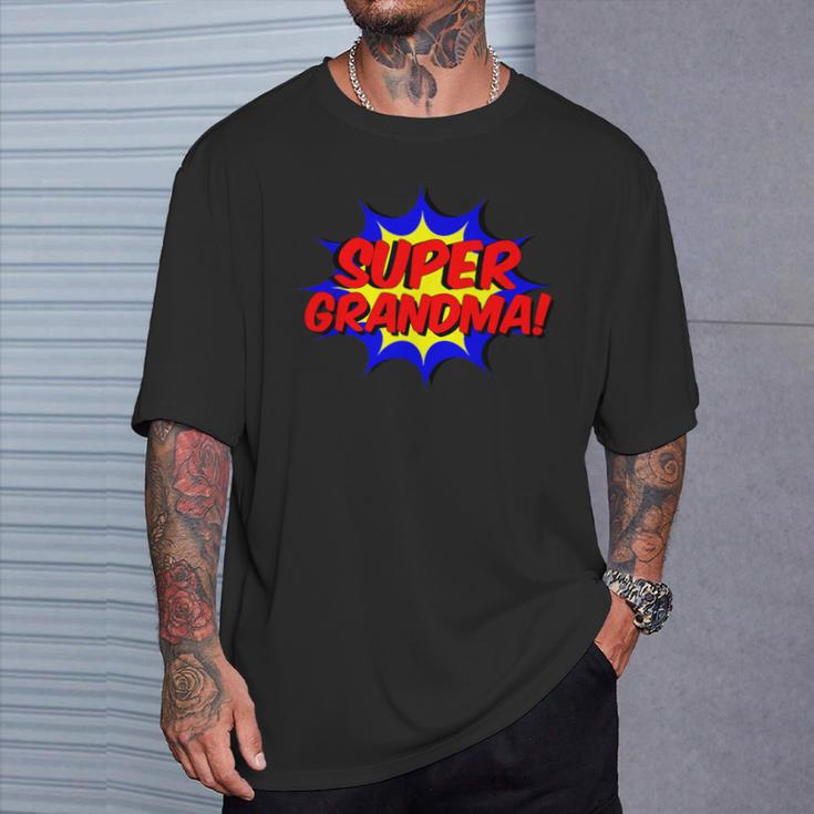 Super Grandma Comic Book Style Superhero T-Shirt Gifts for Him