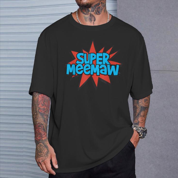 Super Grandmother Comic Book Hero Tshirt Super MeeMaw T-Shirt Gifts for Him