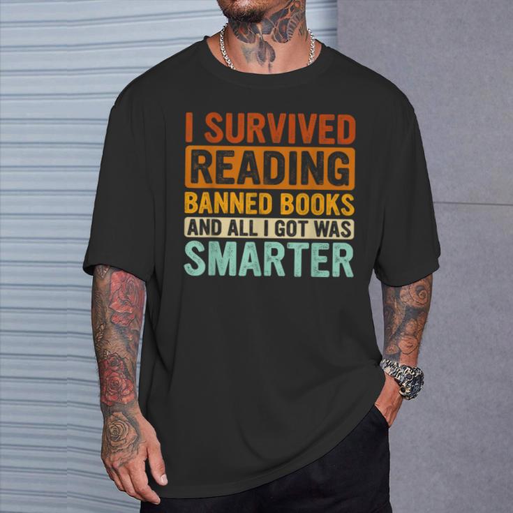 I Survived Reading Banned Books Bookaholic Book Lovers T-Shirt Gifts for Him I Survived Reading Banned Books Bookaholic Book Lovers T-Shirt Gifts for Him