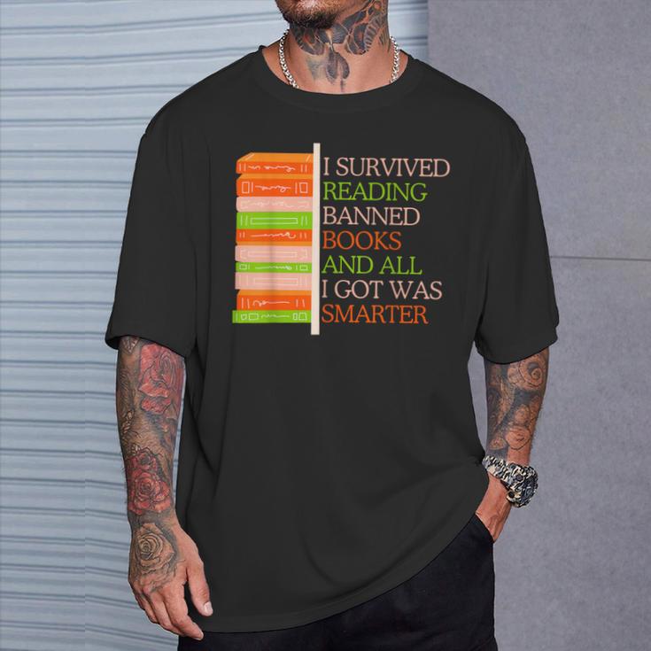 I Survived Reading Banned Books Librarians Book Enthusiasts T-Shirt Gifts for Him I Survived Reading Banned Books Librarians Book Enthusiasts T-Shirt Gifts for Him