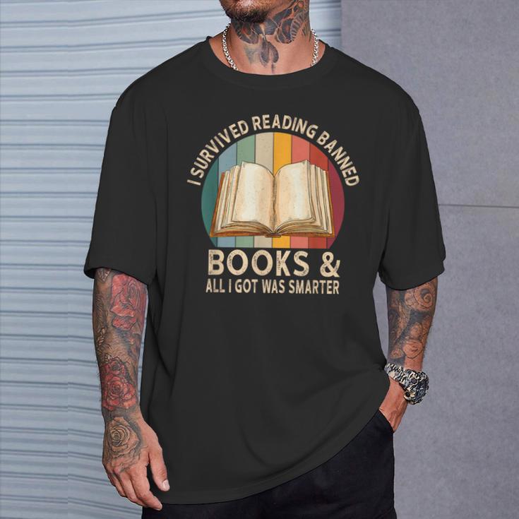 I Survived Reading Banned Books And All I Got Was Smarter T-Shirt Gifts for Him I Survived Reading Banned Books And All I Got Was Smarter T-Shirt Gifts for Him
