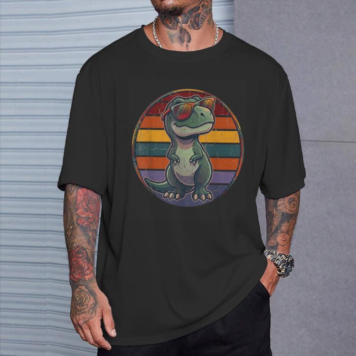 T-Rex Retro Männer Kinder Frauen Lustiger Dinosaurier T-Shirt Geschenke für Ihn