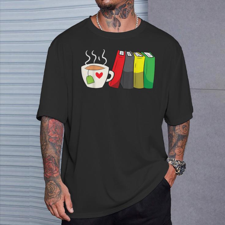 Tea And Bookworm Love Books And Tea T-Shirt Gifts for Him