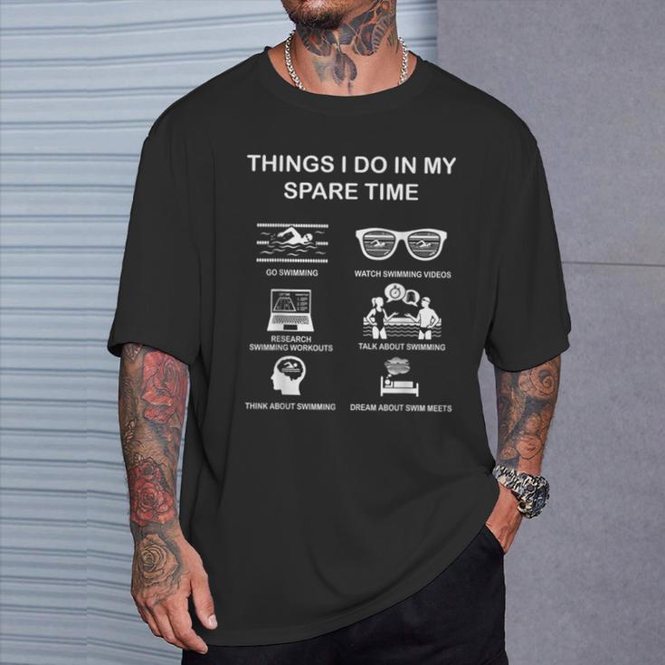Things I Do In Mypare Time スイミング スイマー ユーモア Tシャツ 彼への贈り物