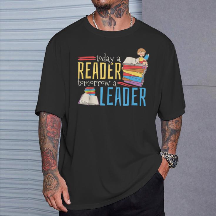 Today A Reader Tomorrow A Leader Book Literature Reading T-Shirt Gifts for Him Today A Reader Tomorrow A Leader Book Literature Reading T-Shirt Gifts for Him
