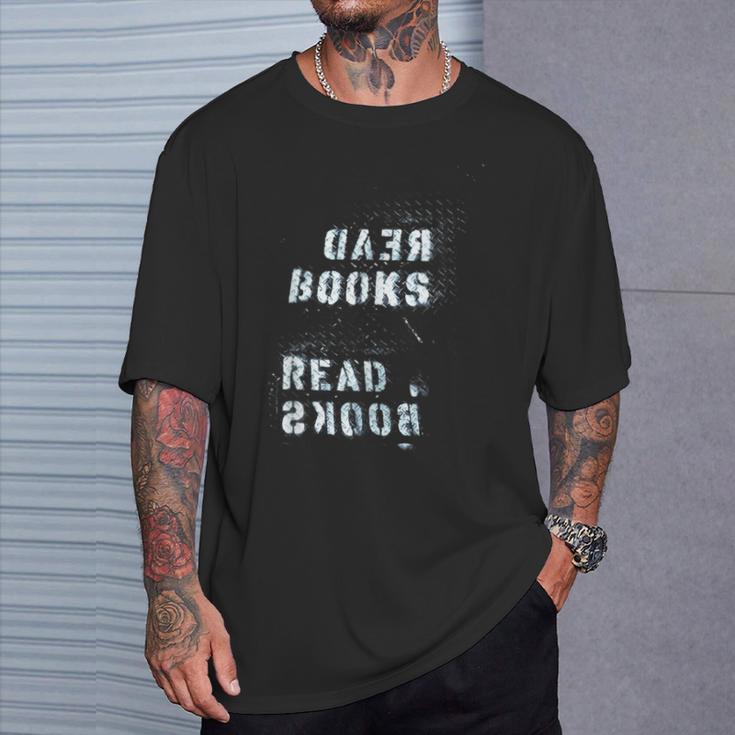 Trendy Read Books Stencil Spray Paint T-Shirt Gifts for Him
