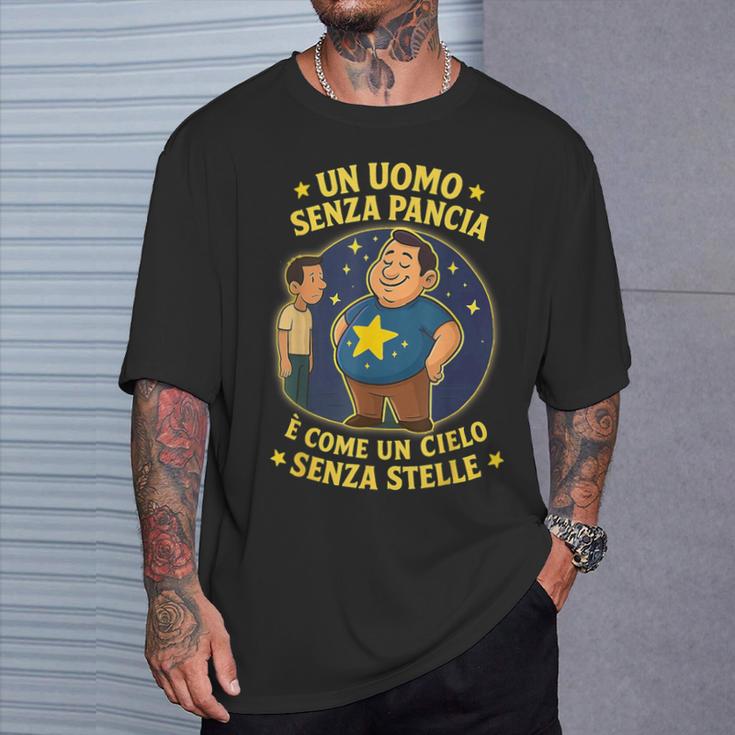 Un Uomoenza Pancia È Come Un Cieloenzatelle Per Papà Maglietta Regalos para él