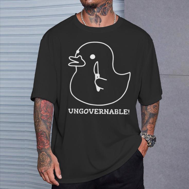 Ungovernable ラバーダックプリント Tシャツ 彼への贈り物