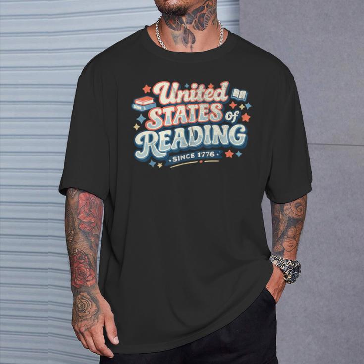 United States Of Reading Patriotic Book Lover T-Shirt Gifts for Him United States Of Reading Patriotic Book Lover T-Shirt Gifts for Him