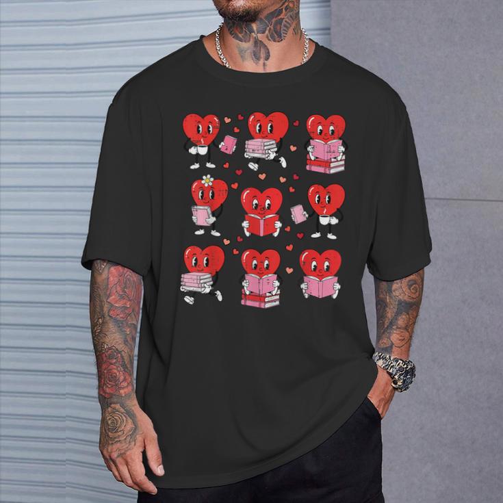 Valentines Day Librarian Heart Reading Book Women Men Kids T-Shirt Gifts for Him Valentines Day Librarian Heart Reading Book Women Men Kids T-Shirt Gifts for Him