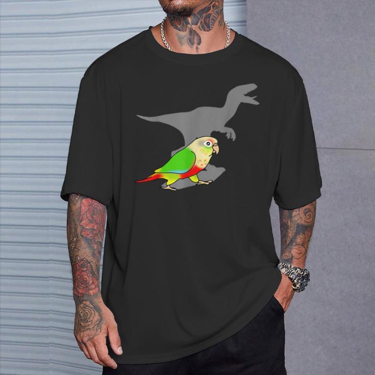 Velociraptor パイナップル コニュア 恐竜 シャドウ オウム Tシャツ 彼への贈り物