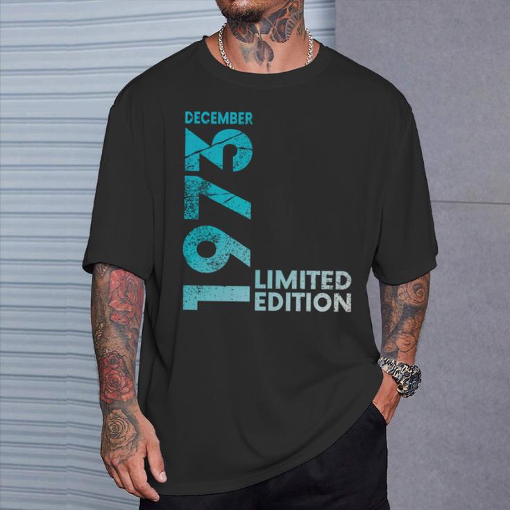 Vintage 50 Birthday I Limited Edition December 1973 長袖tシャツ Tシャツ 彼への贈り物