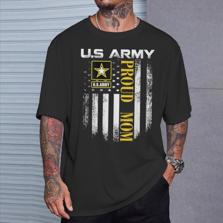 Vintage Army Proud Mom With American Flag T-Shirt Gifts for Him Vintage Army Proud Mom With American Flag T-Shirt Gifts for Him