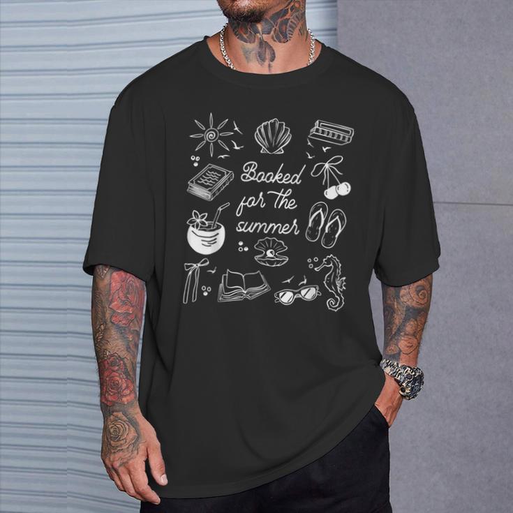 Vintage Booked For Summer Beach Reading Library Book Lover T-Shirt Gifts for Him