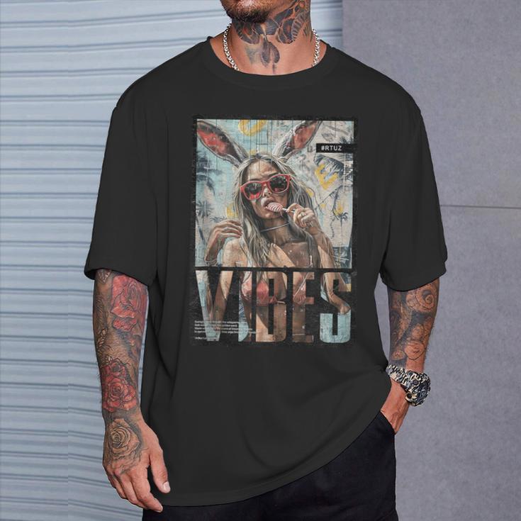 Vintage Girl Magazin Portada Modeloexy Pin-Up In Mangas Camiseta unisex Regalos para él