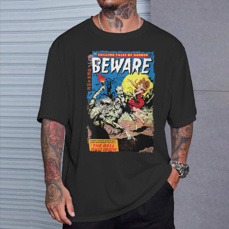 Vintage Horror Comic Book Cover Beware 10 T-Shirt Gifts for Him Vintage Horror Comic Book Cover Beware 10 T-Shirt Gifts for Him