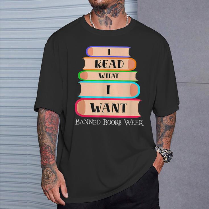 Vintage I Read What I Want Book Lovers T-Shirt Gifts for Him