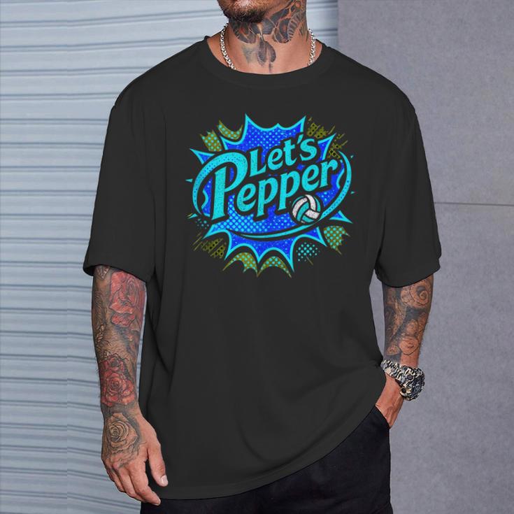Volleyball Lets Pepper Comic Book Pop Art Teen Girls Cute T-Shirt Gifts for Him Volleyball Lets Pepper Comic Book Pop Art Teen Girls Cute T-Shirt Gifts for Him
