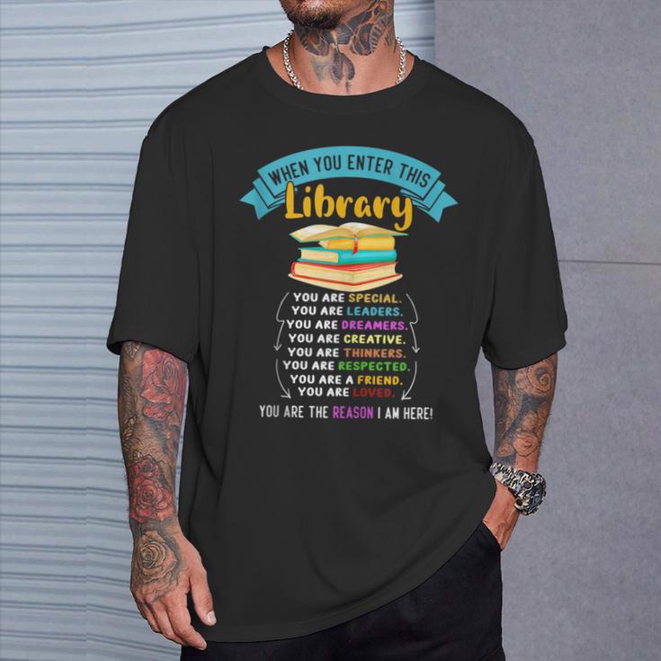 When You Enter This Library Book Reading Lover Reader T-Shirt Gifts for Him When You Enter This Library Book Reading Lover Reader T-Shirt Gifts for Him