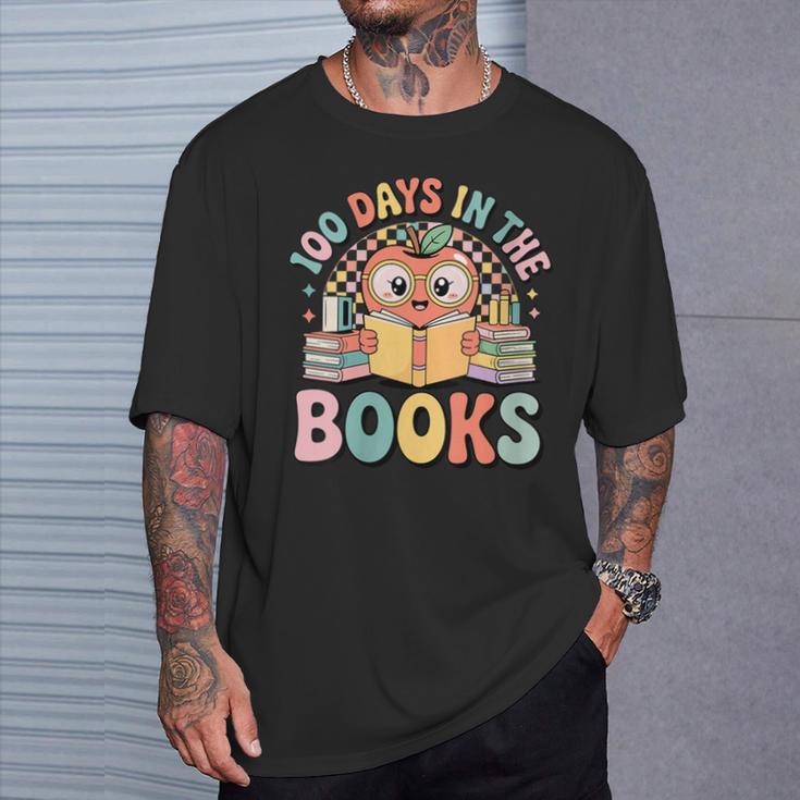 Women's 100 Days In The Books Cute Apple Reading School T-Shirt Gifts for Him