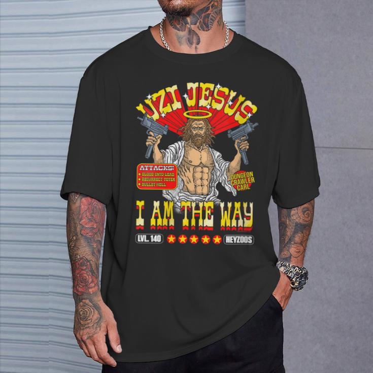 Women's DCC Uzi Jesus I Am The Way Character Stats RPG Books T-Shirt Gifts for Him Women's DCC Uzi Jesus I Am The Way Character Stats RPG Books T-Shirt Gifts for Him