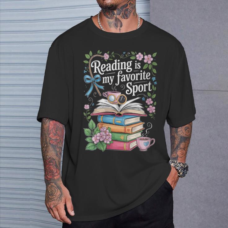 Women's Reading Is My Favorite Sport Reader Book Lovers T-Shirt Gifts for Him