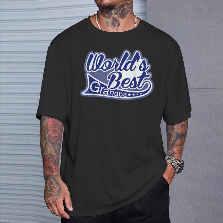 メンズ Worlds Best Grandpa Grandfather Tシャツ 彼への贈り物