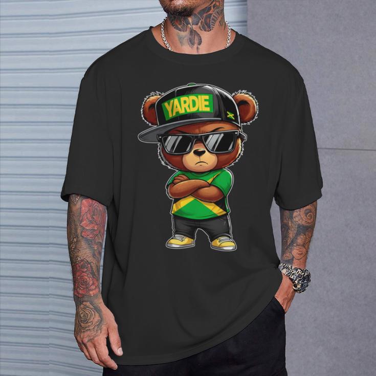Yardie ジャマイカ ベア ジャマイカ国旗 ジャマイカの服 長袖tシャツ Tシャツ 彼への贈り物