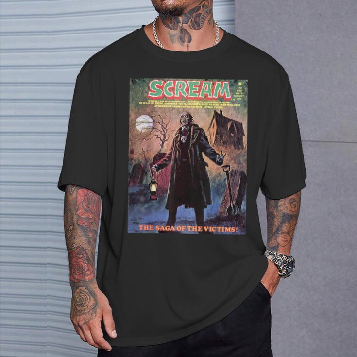 Zombie Halloween Horror Vintage Comic Book Retro Scary T-Shirt Gifts for Him