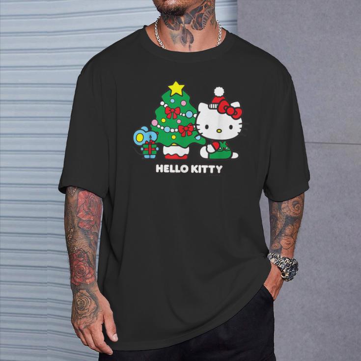 【クリスマス特集】Usデザイン ハローキティ クリスマスツリー Tシャツ 彼への贈り物
