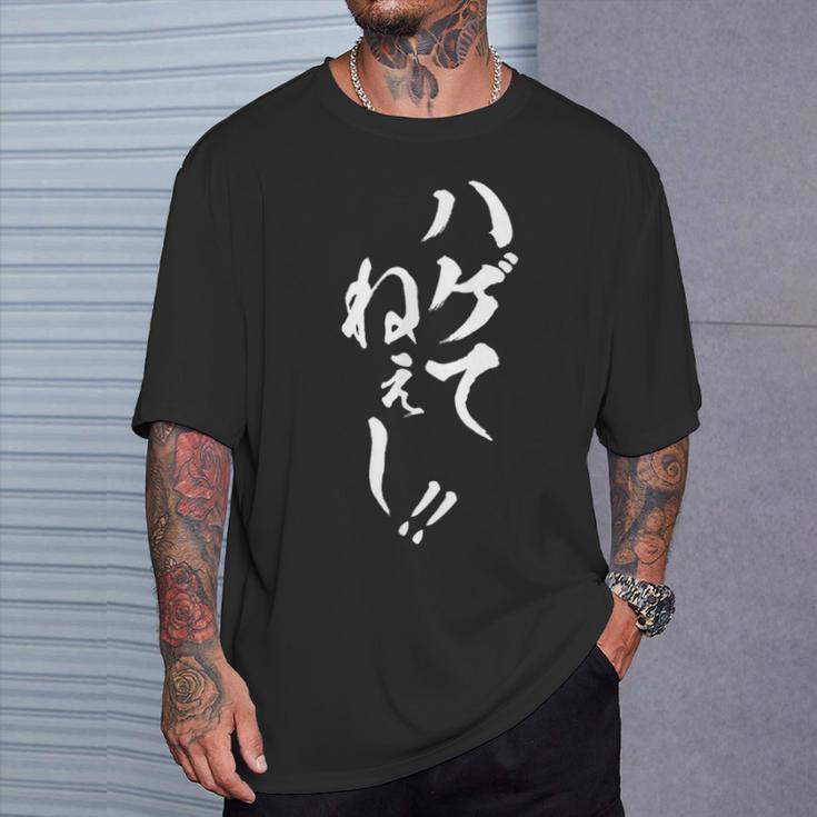 【ハゲてねぇし】毛筆 おもしろ 筆文字 面白い ギャグ ネタ ウケ狙い 笑える ユーモア お笑い 言葉 文字 Tシャツ 彼への贈り物