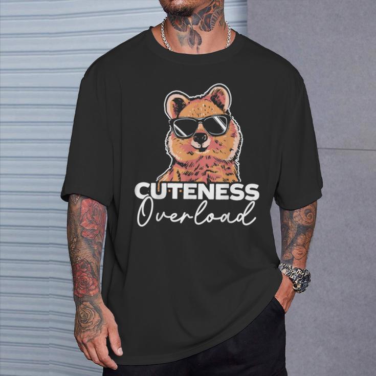 かわいい 過負荷 クオッカ ワラビー 有骨動物 オージー Tシャツ 彼への贈り物