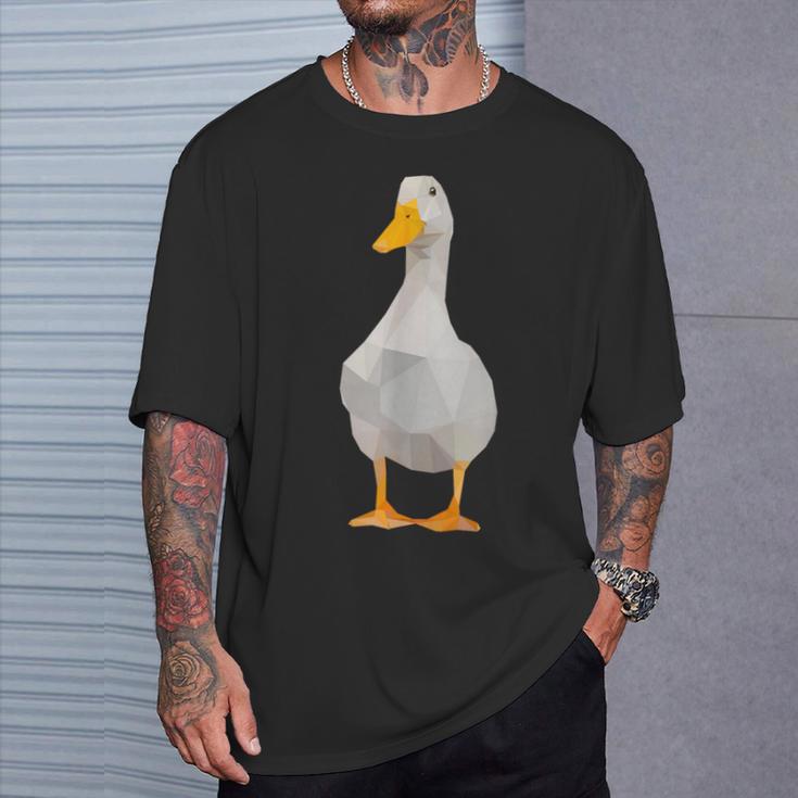 かわいい多角形のアヒル愛好家ファームアヒル Tシャツ 彼への贈り物
