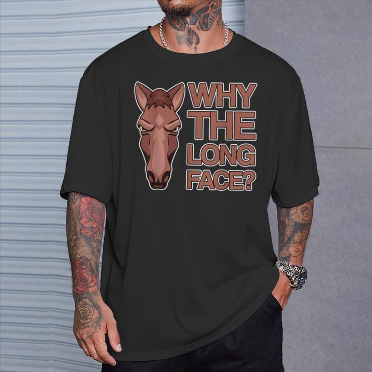 なぜ顔が長いのか Why The Long Face Tシャツ 彼への贈り物