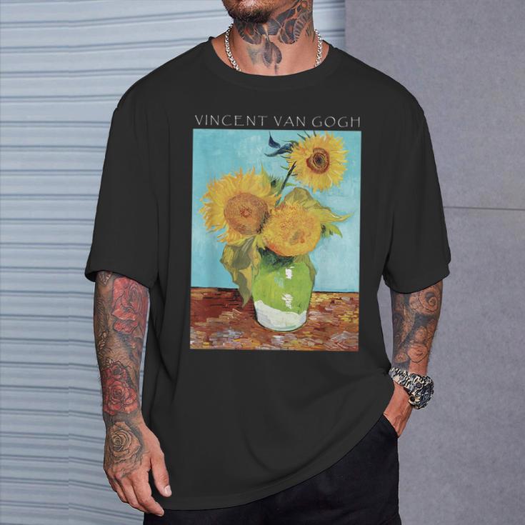 ひまわり ヴィンセント・ヴァン・ゴッホ 美しい絵画 ストリートウェア Tシャツ 彼への贈り物
