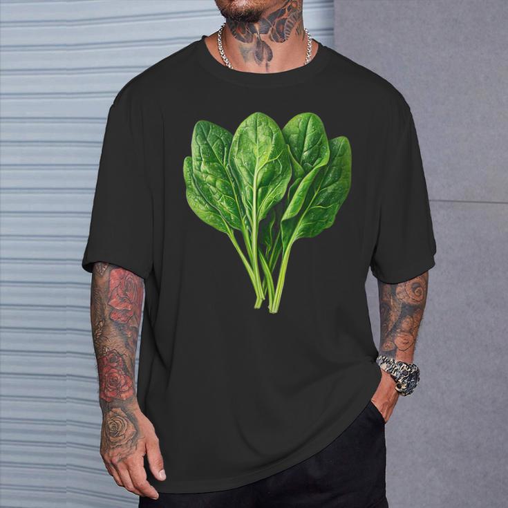 ほうれん草 野菜モチーフ 庭 ほうれん草 Tシャツ 彼への贈り物