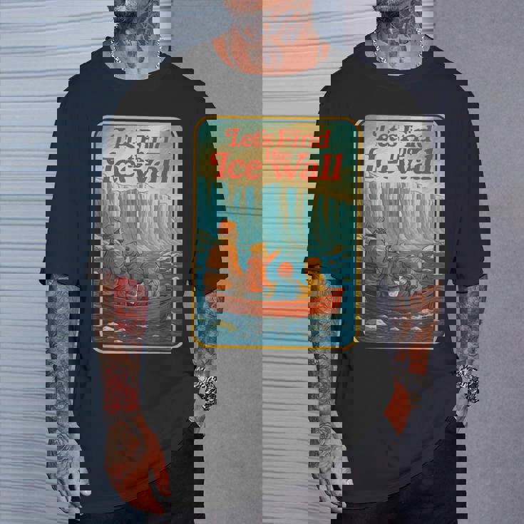 アイスウォールを見つけよう-ファニーフラットアース Tシャツ 彼への贈り物