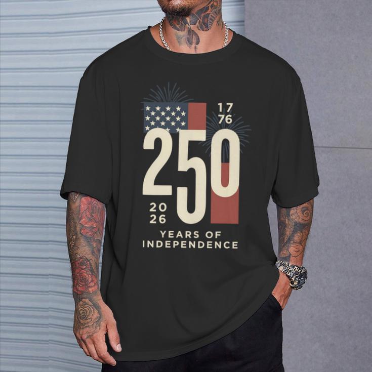 アメリカ250周年記念 愛国心が強い7月4日 250年 長袖tシャツ Tシャツ 彼への贈り物
