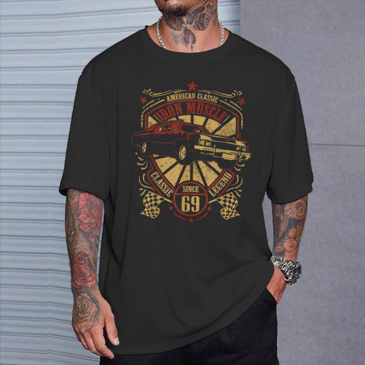 メンズ アメリカクラシック・オールドタイマー・ロカビリー・ホットロッド・マッスルカー Tシャツ 彼への贈り物