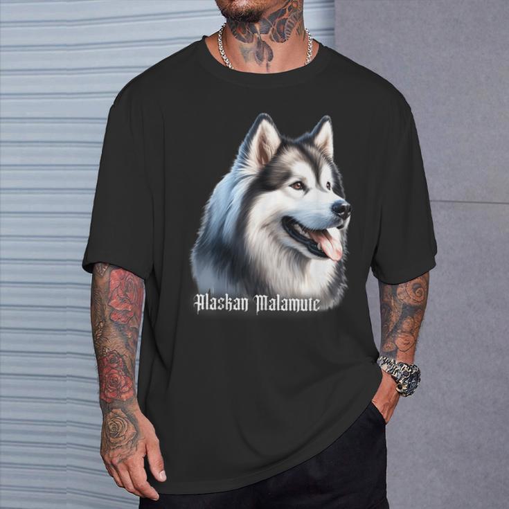 アラスカン・マラミュート犬 Tシャツ 彼への贈り物